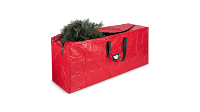 Zober Christmas Tree Storage Bag for 9 Ft Artificial Trees - Waterproof and Durable - Red