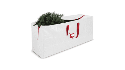 Zober Christmas Tree Storage Bag for 9 Ft Artificial Trees - Waterproof and Durable - White