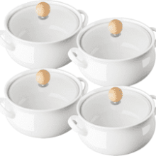 ALELION Small French Onion Soup Bowls, Set of 4