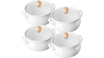 ALELION Small French Onion Soup Bowls, Set of 4