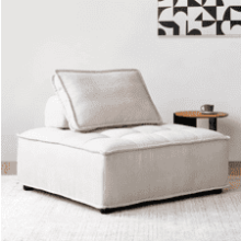 Acanva Modern Modular Sectional Single Sofa Couch
