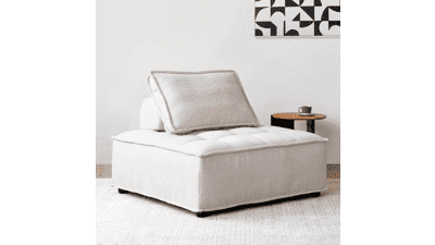 Acanva Modern Modular Sectional Single Sofa Couch