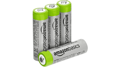 Amazon Basics 4-Pack Rechargeable AA NiMH Batteries