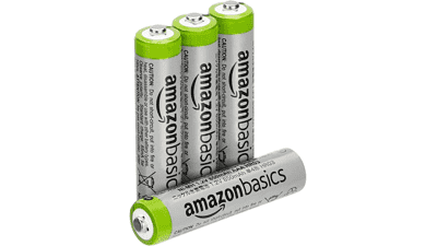 Amazon Basics 4-Pack Rechargeable AAA NiMH Batteries