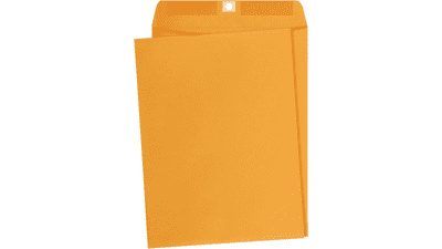 Amazon Basics 9x12-Inch Clasp Kraft Envelopes, 100-Pack