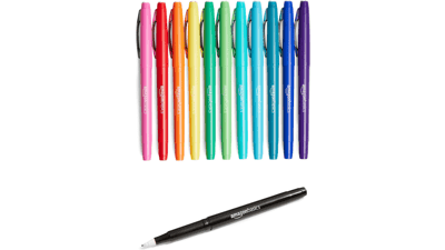 Amazon Basics Felt Tip Marker Pens, 12-Pack