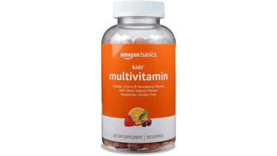 Amazon Basics Kids' Multivitamin Gummies, 190 Count