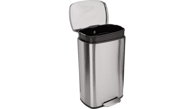 Amazon Basics Smudge Resistant Trash Can