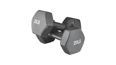 Amazon Basics Vinyl Hexagon Dumbbell