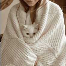 Amélie Home Chenille Cable Knit Throw Blanket