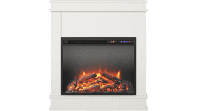 Ameriwood Home Mateo Fireplace, White