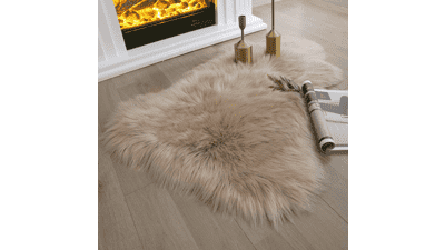 Ashler Faux Fur Rug for Valentine's Room Decor