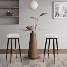 Ball & Cast Modern Round Bar Stools Set