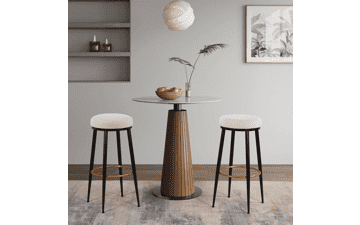 Ball & Cast Modern Round Bar Stools Set