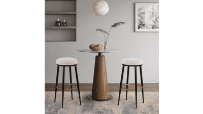 Ball & Cast Modern Round Bar Stools Set