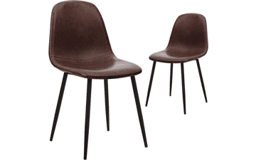 CangLong Faux Leather Dining Side Chair, Set of 2