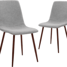 CangLong Kitchen Fabric Cushion Seat Back Chairs, Set of 2