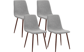 CangLong Set of 4 Kitchen Fabric Cushion Seat Back Chairs