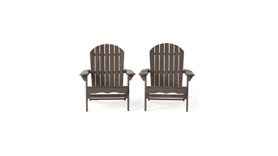 Christopher Knight Home Hanlee Folding Wood Adirondack Chairs