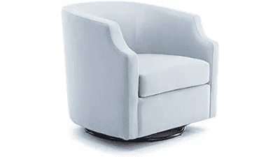 Comfort Pointe Infinity Sky Blue Swivel Rocker Accent Chair