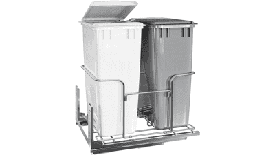 Double 50-Quart (XL) Pull-Out Trash Can