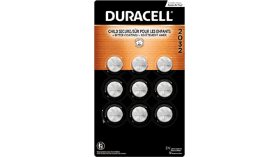 Duracell CR2032 3V Lithium Battery - 9 Count Pack