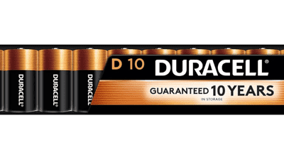 Duracell Coppertop D Batteries, 10 Count Pack