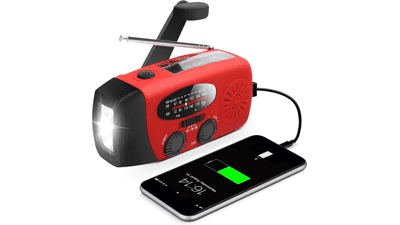 Emergency Hand Crank Radio with LED Flashlight