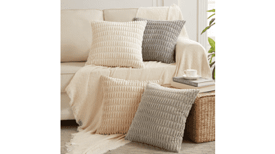 Fancy Homi 4 Packs Decorative Throw Pillow Covers