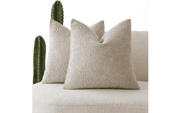 Foindtower Pack of 2 Textured Boucle Throw Pillow Covers