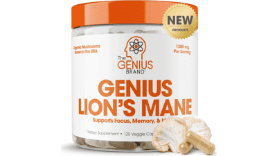 Genius Lions Mane Supplement Capsules