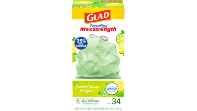Glad ForceFlex MaxStrength Trash Bags, 13 Gallon, 34 Count