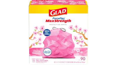 Glad ForceFlex MaxStrength Trash Bags, 13 Gallon, 90 Count