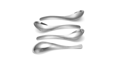 HIWARE Thick Heavy-weight Soup Spoons, Set of 6