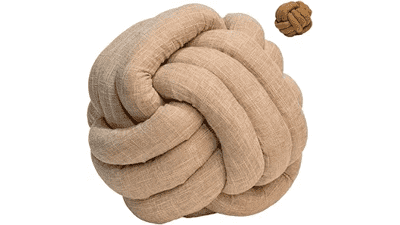 Hearthfire Hygge Knot Pillow Ball Faux Burlap