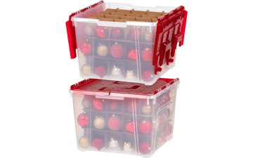 IRIS USA Ornament Storage Box, 2-Pack