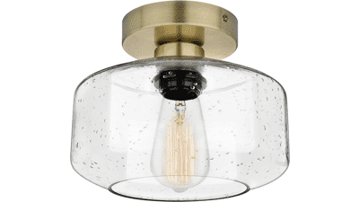 Industrial Semi-Flush Mount Ceiling Light