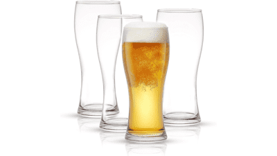 JoyJolt Callen 15.5oz Beer Glasses Set