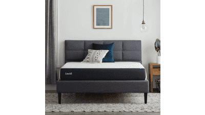 LUCID 8 Inch Memory Foam Firm Feel Bed Mattress