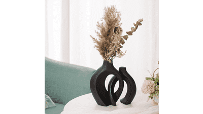 Liotww Black Vases Home Decor Set
