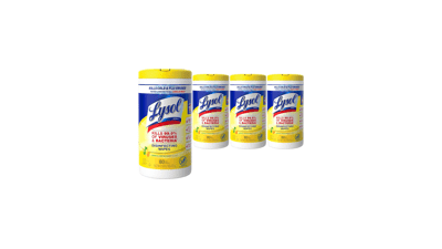 Lysol Disinfectant Wipes, Lemon and Lime Blossom, 80 Count (Pack of 4)