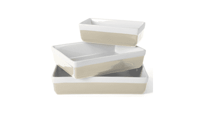 MARTHA STEWART 3 Piece Stoneware Bakeware Set