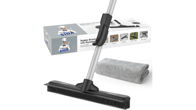 MR.SIGA Pet Hair Removal Rubber Broom