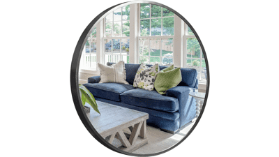 NeuType 32 Inch Round Wall Mirror