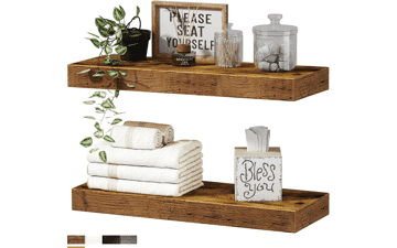 QEEIG Bathroom Shelves Set of 2