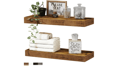 QEEIG Bathroom Shelves Set of 2