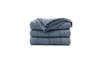 RECYCO Cable Knit Dusty Blue Throw Blanket