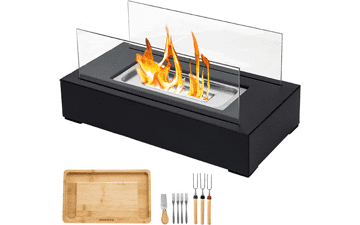 ROZATO Tabletop Fire Pit with Smores Maker Kit