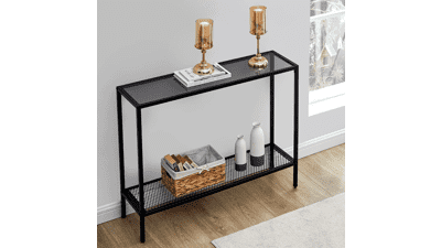 SAYGOER Glass Console Table Black