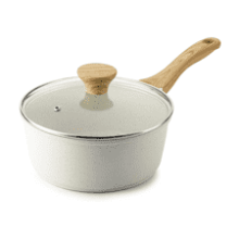 SENSARTE White Ceramic Nonstick Saucepan 2 QT